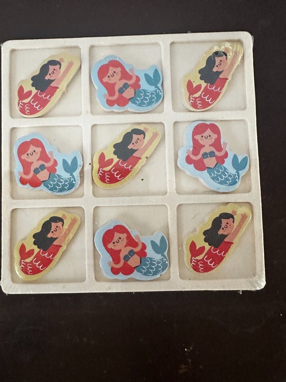 Best Brands Wood Tic Tac Toe Mermaid Themed